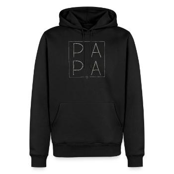 Papa gerahmt - Männer Premium Bio Hoodie - Schwarz - Vorne - Nico (187cm)