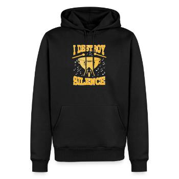 Pauken Spruch - Männer Premium Bio Hoodie - Schwarz - Vorne - Nico (187cm)