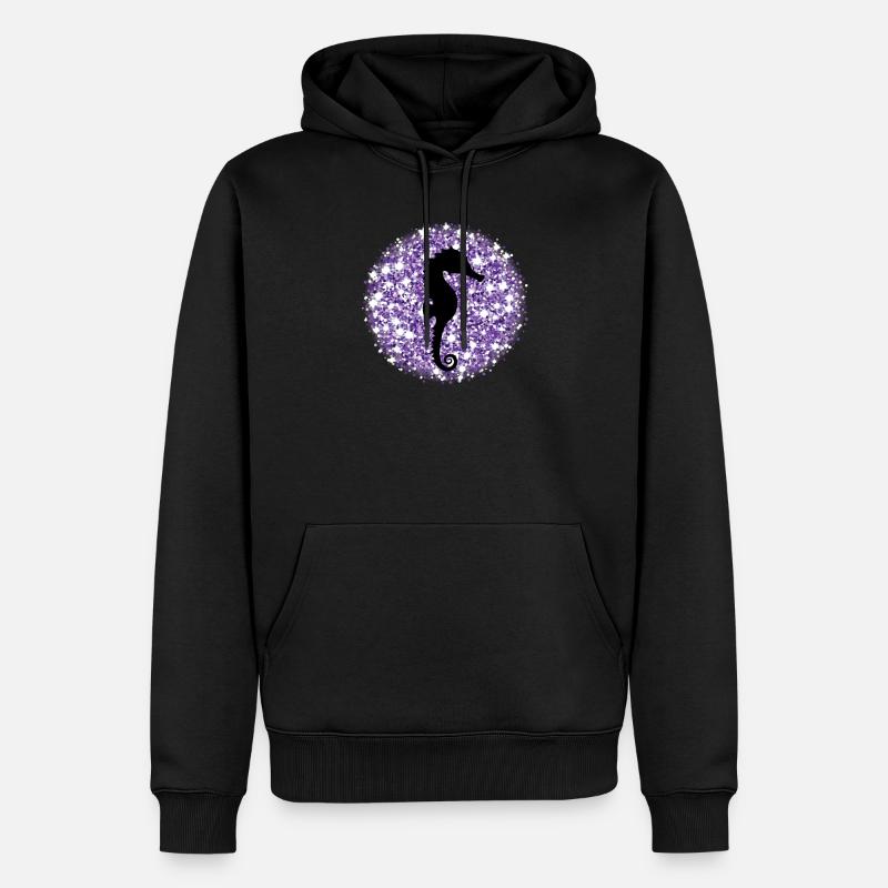 Hippocampe - Sweat à capuche Premium bio Homme - noir