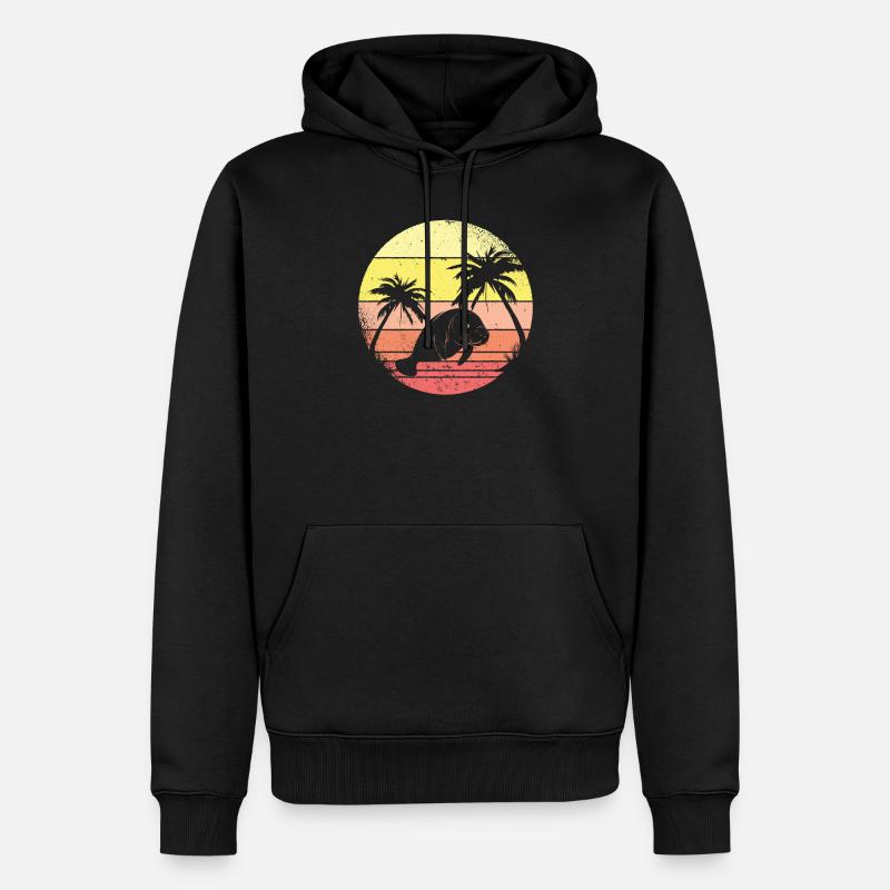 Larmas et les palmiers - Sweat à capuche Premium bio Homme - noir