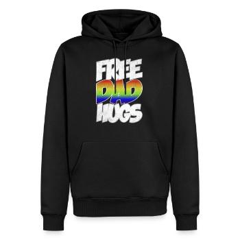 Free Dad Hugs Father's Day Gift - Men’s Premium Organic Hoodie - black - Front - Nico (187cm)