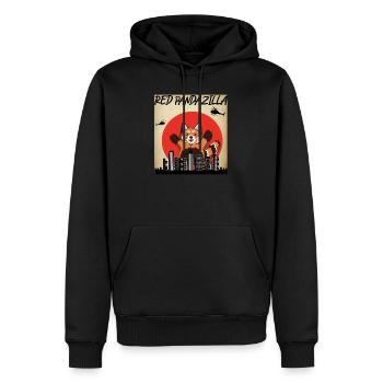 Red Pandazilla cadeau Panda Rouge - Sweat à capuche Premium bio Homme - noir - Devant - Nico (187cm)