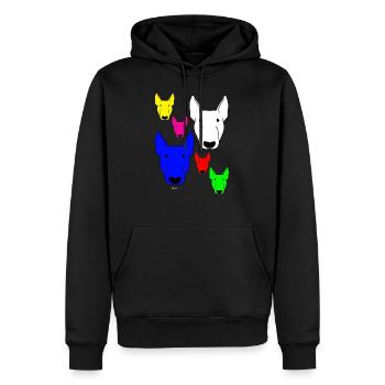 Bully Colours - Men’s Premium Organic Hoodie - black - Front - Nico (187cm)