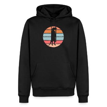 Suricate - Sweat à capuche Premium bio Homme - noir - Devant - Nico (187cm)