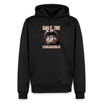 Schützt Die Orang-Utans - Männer Premium Bio Hoodie - Schwarz - Vorne - Nico (187cm)