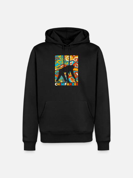Chimpanzee - Men’s Premium Organic Hoodie - black