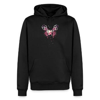 Coiffure Coiffeuse Coiffeuse Coiffeur Idée cadeau - Sweat à capuche Premium bio Homme - noir - Devant - Nico (187cm)