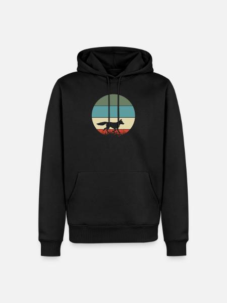 Fuchs - Männer Premium Bio Hoodie - Schwarz