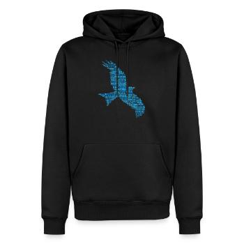 Wanderfalke Geschenk - Männer Premium Bio Hoodie - Schwarz - Vorne - Nico (187cm)