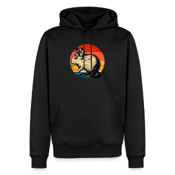 Degu - Sweat à capuche Premium bio Homme - noir - Devant - Nico (187cm)