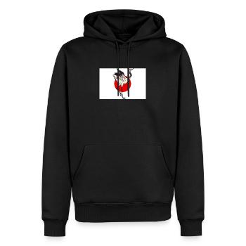 Crane Japan - Men’s Premium Organic Hoodie - black - Front - Nico (187cm)