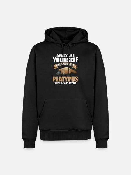 Schnabeltier Spruch - Männer Premium Bio Hoodie - Schwarz