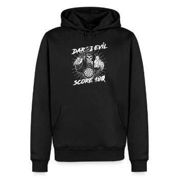 Dart - Sweat à capuche Premium bio Homme - noir - Devant - Nico (187cm)