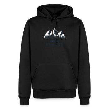 Van life - Men’s Premium Organic Hoodie - black - Front - Nico (187cm)