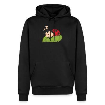 Coccinelle dormante cadeau enfants - Sweat à capuche Premium bio Homme - noir - Devant - Nico (187cm)