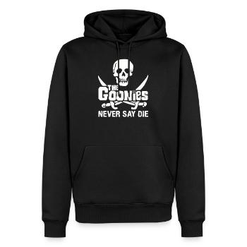 Les Goonies ne disent jamais mourir crâne - Sweat à capuche Premium bio Homme - noir - Devant - Nico (187cm)