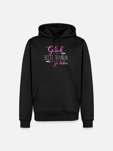 Beste Freundin - Männer Premium Bio Hoodie - Schwarz