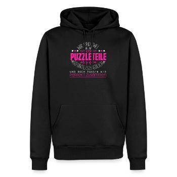 Beste Freundinnen Puzzleteile Freundin - Männer Premium Bio Hoodie - Schwarz - Vorne - Nico (187cm)