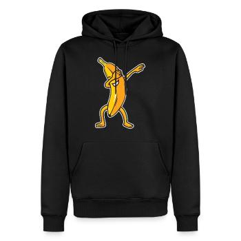 Dabbing Banane Dab Drôle de fruits - Sweat à capuche Premium bio Homme - noir - Devant - Nico (187cm)