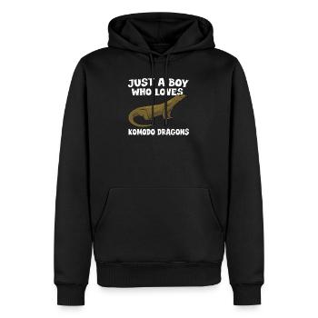 Komodowaran cadeau garçons - Sweat à capuche Premium bio Homme - noir - Devant - Nico (187cm)