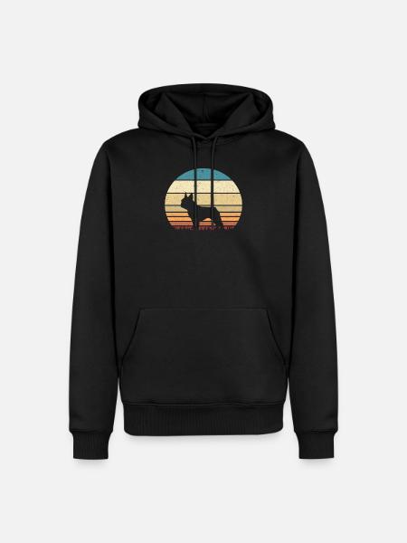 French Bulldog - Men’s Premium Organic Hoodie - black