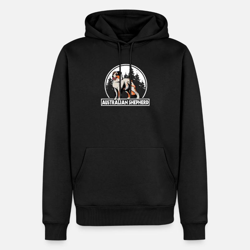 Australian Shepherd - Männer Premium Bio Hoodie - Schwarz