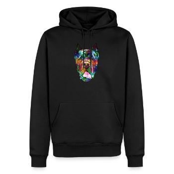Cane Corso - Sweat à capuche Premium bio Homme - noir - Devant - Nico (187cm)