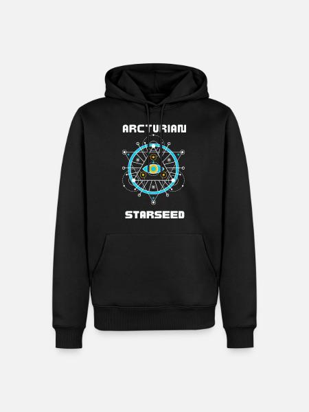 Arcturian Starseed Ufo Geschenkidee - Männer Premium Bio Hoodie - Schwarz