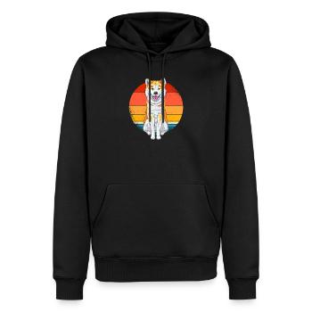 Akita Inu - Männer Premium Bio Hoodie - Schwarz - Vorne - Nico (187cm)