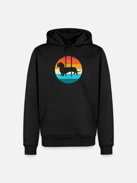 Dackel - Männer Premium Bio Hoodie - Schwarz