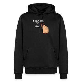 Ragdoll Katzen Lady - Männer Premium Bio Hoodie - Schwarz - Vorne - Nico (187cm)
