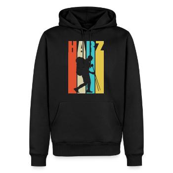 Harz Hikers Brocken Hiking Hiking Gift - Men’s Premium Organic Hoodie - black - Front - Nico (187cm)