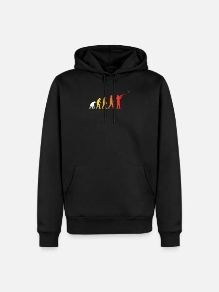 Clay pigeon shooting evolution - Men’s Premium Organic Hoodie - black