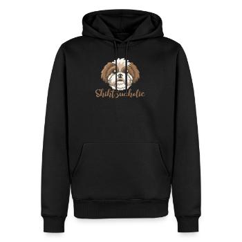 Shih Tzu Mama Hundemama Shih Tzu Love - Männer Premium Bio Hoodie - Schwarz - Vorne - Nico (187cm)