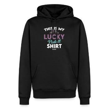 Flipper chanceuse cadeau de chemise - Sweat à capuche Premium bio Homme - noir - Devant - Nico (187cm)