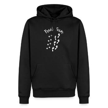 Trail team Mantrailing Chien de chien amateur de chien - Sweat à capuche Premium bio Homme - noir - Devant - Nico (187cm)