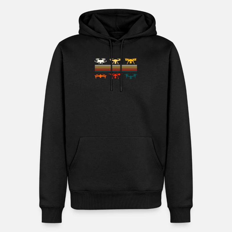 Drone - Sweat à capuche Premium bio Homme - noir