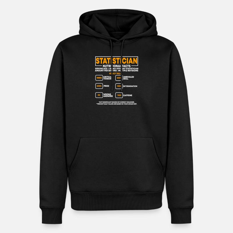 Statisticiens - Sweat à capuche Premium bio Homme - noir