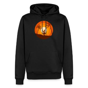 Hawaii - Sweat à capuche Premium bio Homme - noir - Devant - Nico (187cm)