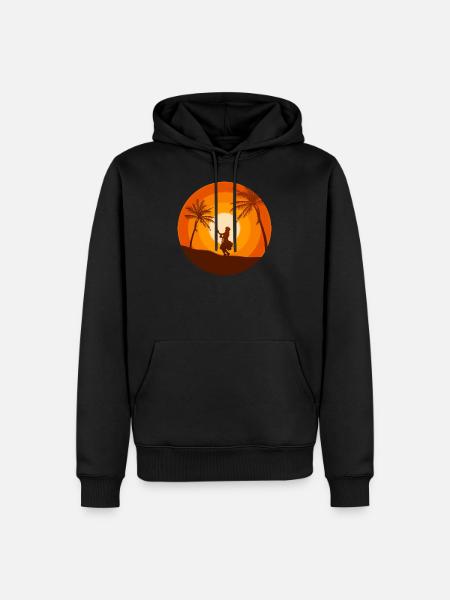 Hawaii - Sweat à capuche Premium bio Homme - noir