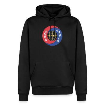 Apollo Kosmos Geschenk Sputnik Weltraum Astronaut - Männer Premium Bio Hoodie - Schwarz - Vorne - Nico (187cm)