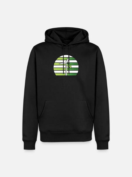 Éoliennes - Sweat à capuche Premium bio Homme - noir