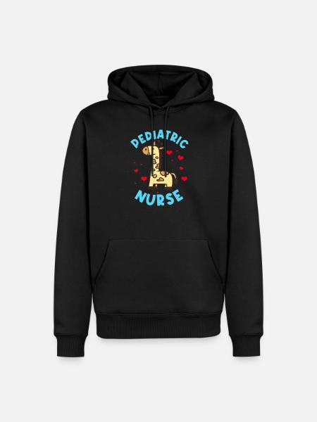 Kinderkrankenschwester Giraffe - Männer Premium Bio Hoodie - Schwarz