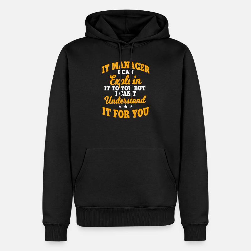 IT Manager - Männer Premium Bio Hoodie - Schwarz