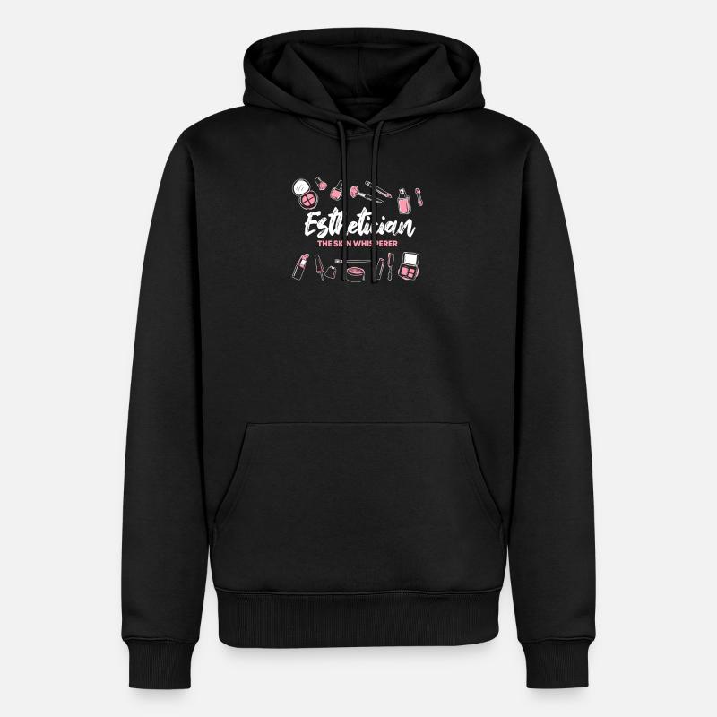 Esthéticienne Peau Chuchoteuse - Sweat à capuche Premium bio Homme - noir