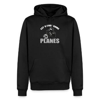 Planespotting Geschenk - Männer Premium Bio Hoodie - Schwarz - Vorne - Nico (187cm)