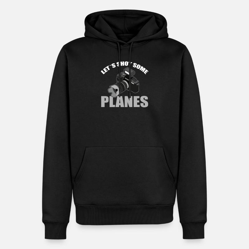 Planespotting Geschenk - Männer Premium Bio Hoodie - Schwarz
