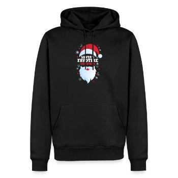 Noël forain cadeau - Sweat à capuche Premium bio Homme - noir - Devant - Nico (187cm)