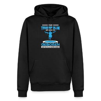 Trampolinspringer Fitness Trampolin Sport - Männer Premium Bio Hoodie - Schwarz - Vorne - Nico (187cm)