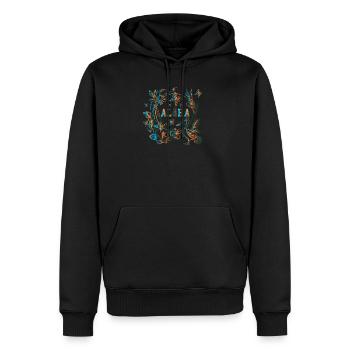 Aloha Geschenk - Männer Premium Bio Hoodie - Schwarz - Vorne - Nico (187cm)